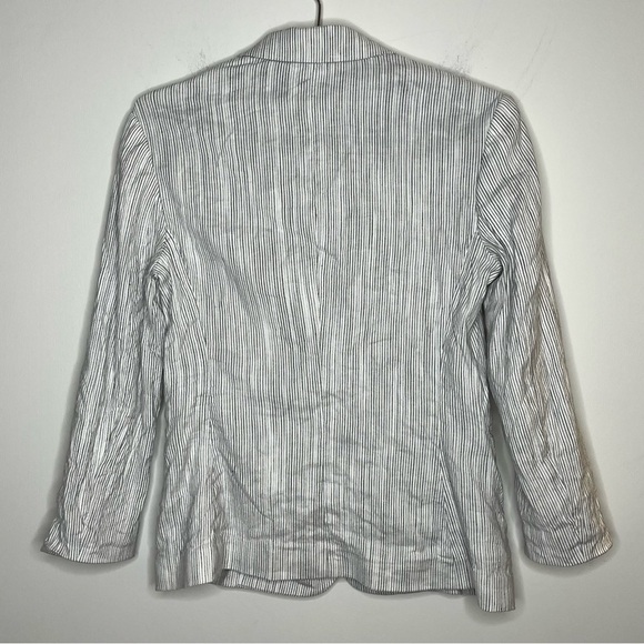 THEORY Linworth B Ikat Tierra Linen Blend Pinstripe Blazer Jacket - Picture 2 of 9